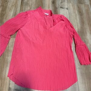 Chico's Textured Pink Blouse